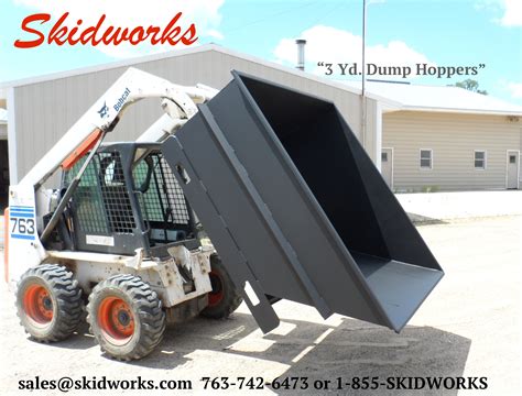 landscape hoppers for skid steer|skid hopper for sale.